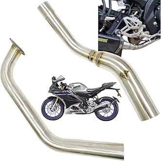 Dhe Best Bike Modified Stainless Steel Exhaust Pipe Muffler Mid Bend Pipe Suitable for Yamaha R15 V4