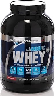 – Anabolic Whey Ultimate Muscle Building Whey Protein Powder with High Protein, D-Aspartic Acid, 5g Creatine, BCAA, and High Levels of L-Glutamine Protein Shakes (2.1 kg, Strawberry)