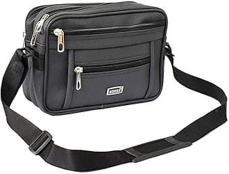 Men's Synthetic Messenger Bag (11" x 8" Black)