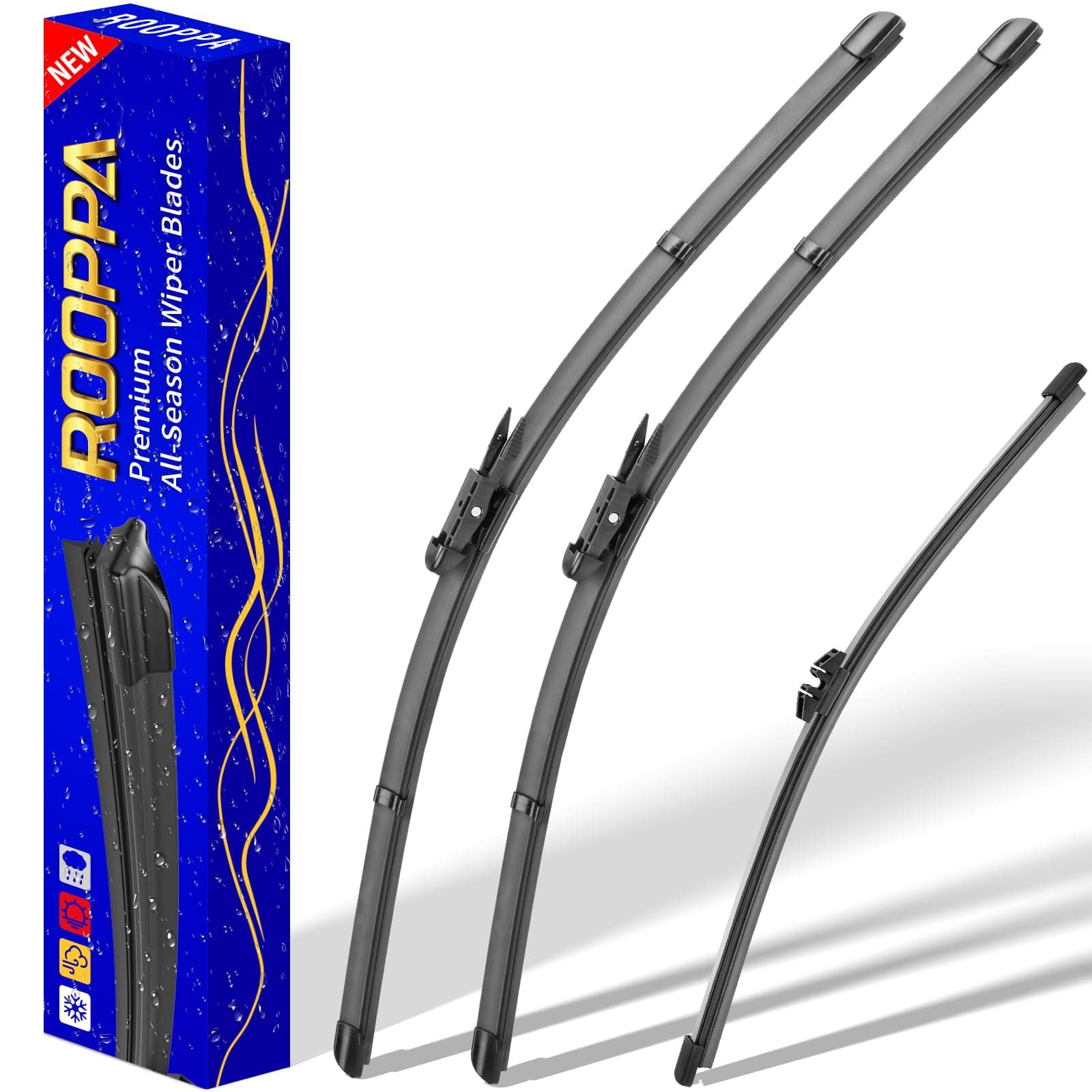 3 wipers Replacement for Ford explorer 2023-2011,Windshield Wiper Blades Original Equipment Replacement - 26"/22"/11" (Set of 3) Pinch Tab