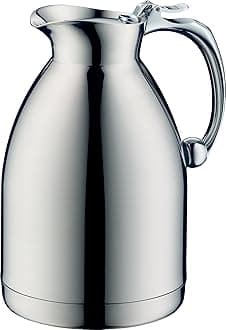 Hotello Vacuum Insulated Thermos Carafe for Hot and Cold Beverages, 1.0 L, Stainless Steel