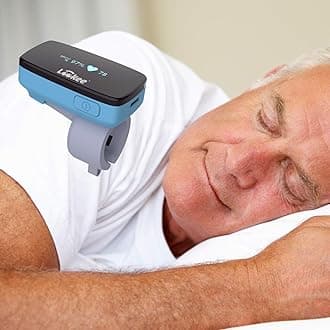 LOOKEE OxRing-Pro Oxygen Monitor with Vibration Reminder - Bluetooth O2 Pulse Oximeter Rechargeable, Continuous Recording of SpO2 & PR, Blood Oxygen Saturation Tracker with Free APP & PC Reports