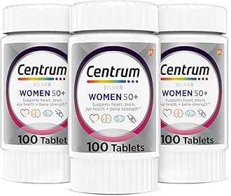 Centrum Silver Women's Multivitamin for Women 50 Plus, Multivitamin/Multimineral Supplement with Vitamin D3, B Vitamins, Calcium and Antioxidants, Gluten Free, Non-GMO Ingredients - 300 Count