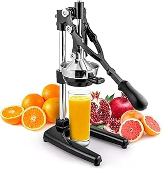 Zulay Kitchen Extra Tall Orange Juicer - Manual Orange Juice Squeezer, Fits Tumblers, Tall Glasses and Cups Easily, Lemonade Stands Stand Juicer