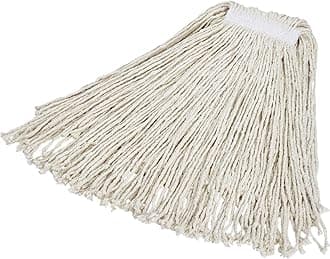 Rubbermaid Commercial Products Value Pro Cut-End Mop Head, 1-Inch Headband, Cotton, Heavy Duty Wet Mop for Floor Cleaning Office/School/Stadium/Bathroom, Pack of 12