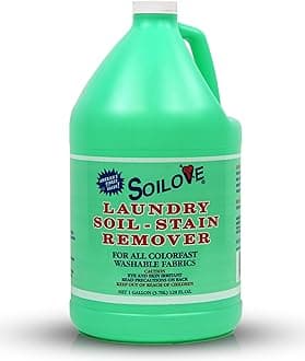 SOILOVE 1 Gallon Laundry Soil-Stain Remover Liquid for Clothes ~ Removes Blood, Grass, Grease, Ink, Blood & Most Other Stains