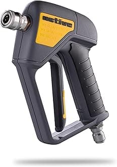 Active Swivel Pressure Washer Gun with an inbuilt 3/8” Inlet Male Swivel Plug for Pressure Washer Hose and 1/4” Female Quick Connect for nozzles, Wands & Foam Cannon for Home car wash and Detailing.