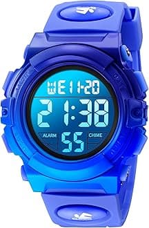 Kids Watch,Boys Watch for 3-15 Year Old Boys,Digital Sport Outdoor Multifunctional Chronograph LED 50 M Waterproof Alarm Calendar Analog Watch for Children with Silicone Band,Kids Gift
