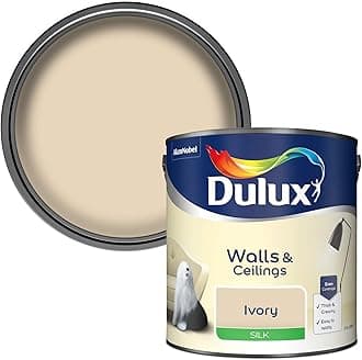 Dulux Silk Emulsion Paint For Walls And Ceilings - Ivory 2.5 Litres