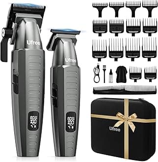 Professional Clippers and Trimmers Set, Cordless Hair Clippers for Men, Barber Clippers Set with Travel Case
