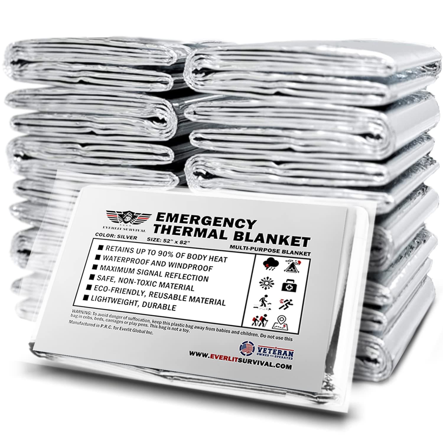 Emergency Blanket 12 Pack