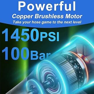 Huhomco Pressure Washer Cordless Battery Powered Brushless Gray, 2900PSI/200Bar with 2×4000mAH Battery, 3 Power Level Battery Operated Portable Powerwasher for Car Cleaning