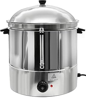 Stainless Steel Commercial Corn Steamer 48L with Compartment,teamer with Glass Lid