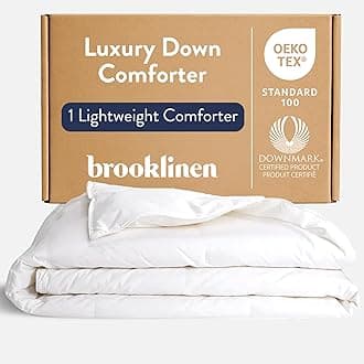 Brooklinen Lightweight Luxury Down Comforter, 100% Natural Canadian Duck Down Duvet Insert - 650 Fill Power, 100% Cotton Shell, Twin/Twin XL Size Comforter for Warm Sleepers