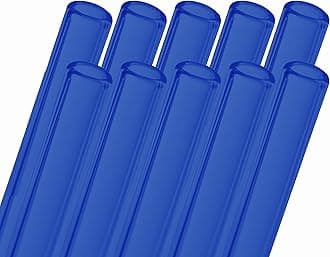 Glass Blowing Tubes, 10pcs 4inch Long Blue OD 12mm ID 8mm 2mm Wall Thickness Borocilicate Glass Tubes for Cut Art DIY