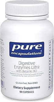 Digestive Enzymes Ultra with Betaine HCl - Vegetarian Digestive Enzyme Supplement to Support Protein, Carb, Fiber, and Dairy Digestion* - 90 Capsules