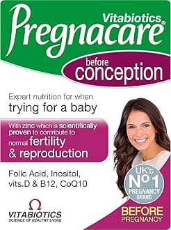 – Pregnacare Conception 30 Tablets | Expert Nutrition When Trying for Baby | with Zinc, Folic Acid, Inositol, Vitamin D, B12, L-Arginine | Fertility & Reproduction Supplement | Before Pregnancy