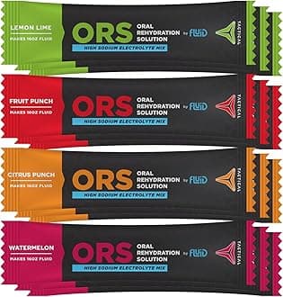 Fluid Tactical - ORS (Oral Rehydration Solution), Recover Faster, Extreme Dehydration Electrolytes, 12pack (4 Flavor Variety Pack)