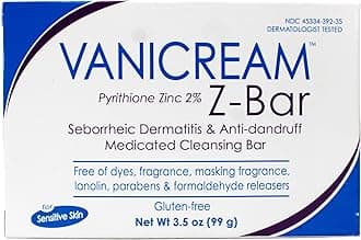 Z-Bar, Seborrheic Dermatitis & Anti-dandruff Medicated Cleansing Bar, 2% Pyrithione Zinc Z-Bar Helps Relieve Itching, Redness and Flaking, 3.5 OZ