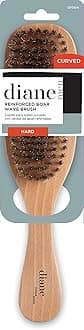 Firm Reinforced Boar and Nylon Bristle Curved Wave Brush for Thick, Coarse, and Textured Hair, Ideal for Forming and Maintaining Wave Styles and Smoothing Longer Hair, Tan
