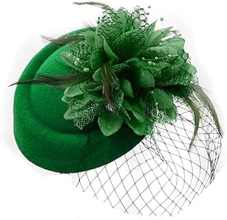 Pillbox Fascinator Hat for Women Weddings Bird Cage Veil Clip