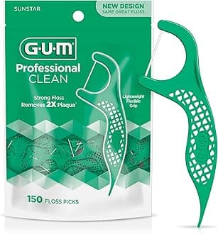 Sunstar 889DA GUM Professional Clean Flosser with a Fresh Mint Flavor (Pack of 150)