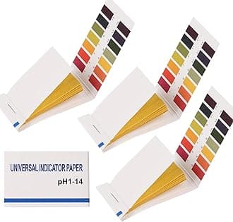 pH Test Strips, 4 Packs of 320 pH. 1-14 Test Paper, Litmus Paper pH Test Strips, pH Balance Test Strips for Women for Water Saliva Urine Soil Testing