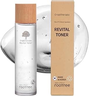 rootreeCryptherapy Revital Toner 125ml - Korean Skin Care, Revitalising Facial Care, K Beauty, Hydrating and Nourishing Toner, Natural Ingredients Vegan & Cruelty Free, for All Skin Types