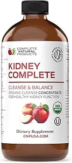 - Complete Natural Products Kidney Complete - 16oz Liquid Dietary Supplement for Kidney Support, Cleanse, and Detox with Apple Cider Vinegar, Lemon, & Organic Chanca Piedra.
