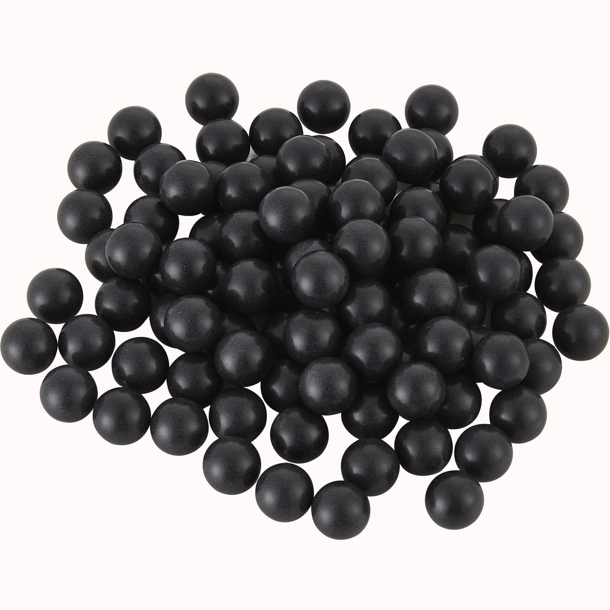 100 Rounds Solid Nylon 50 Cal. Paintballs 50 Cal Rubber Balls Ammo for Tr50 Reusable .50 Caliber Hard Plastic Projectiles for Self Defense