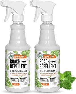 Mighty Mint Peppermint Oil Roach Repellent Spray – Natural Cockroach Killer for Indoor & Outdoor Use – Plant-Based Insect & Pest Control – 16 oz (Pack of 2)