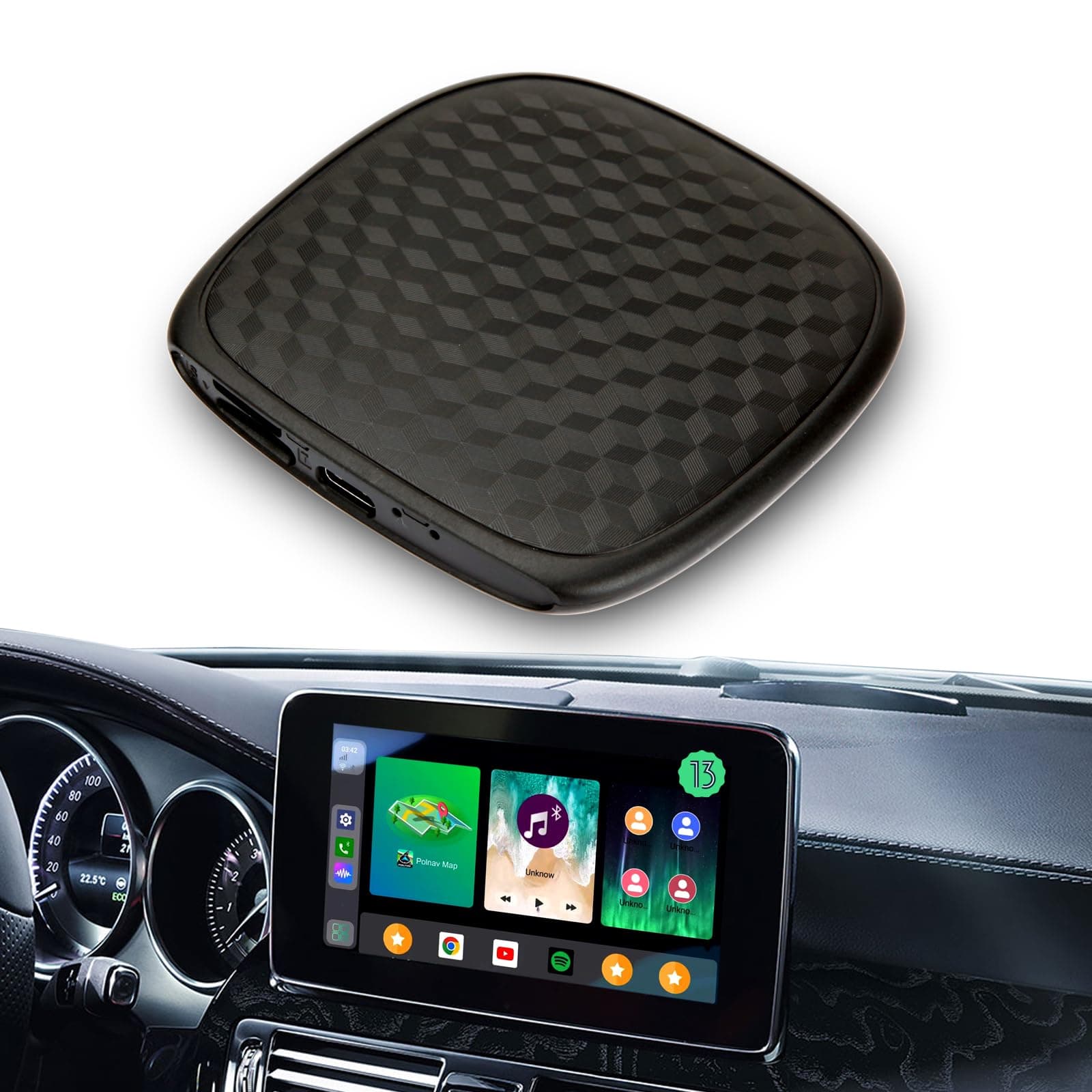 CarPlay AI Box Android 13 System, Wireless CarPlay Android Auto Video Streaming Box, Support Multimedia Netflix YouTube APP Play, 4G Network Only Support OEM Wired CarPlay Cars