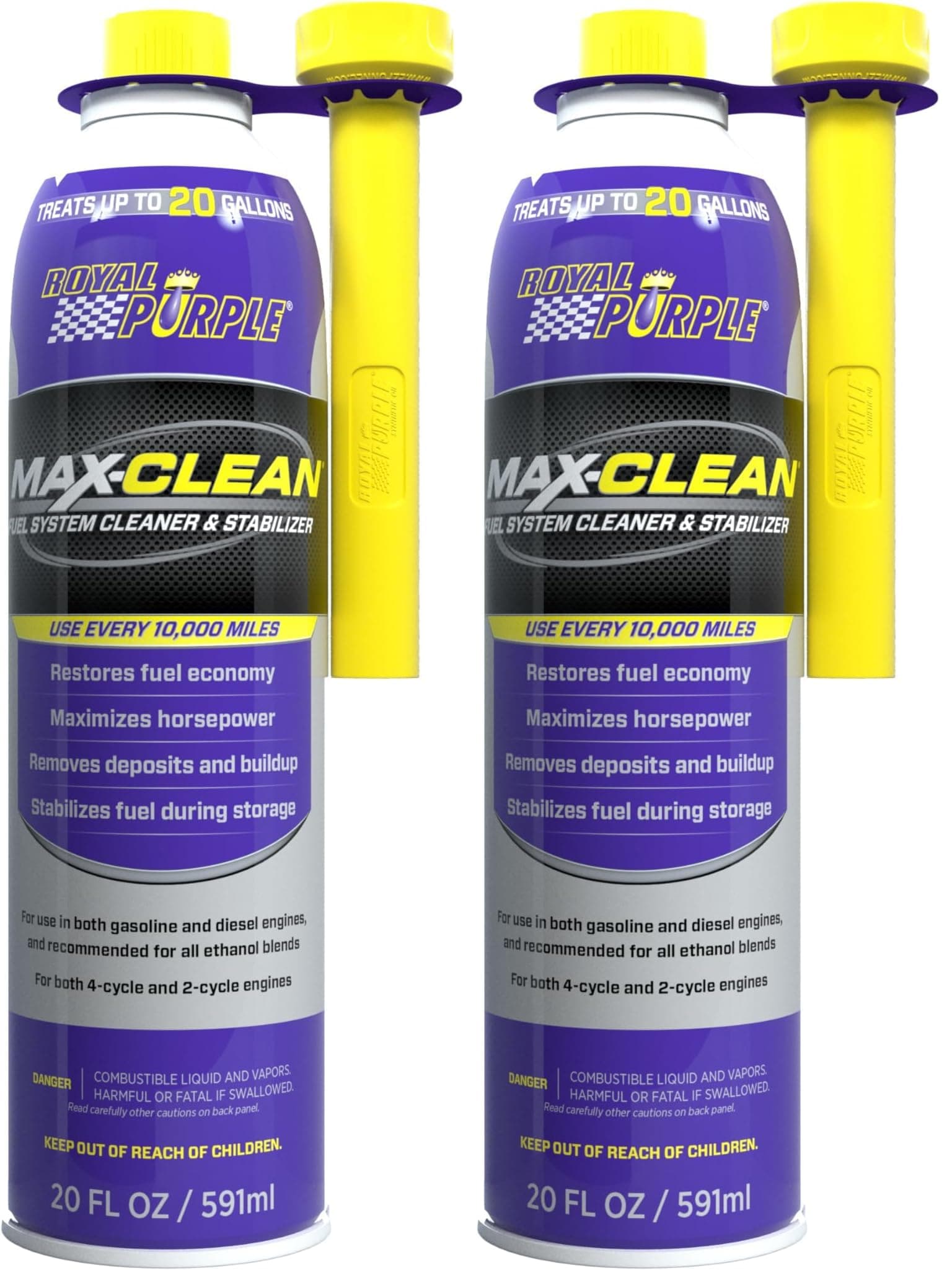 Max-Clean Fuel System Cleaner and Stabilizer 11722 20 Ounce (Pack of 2)