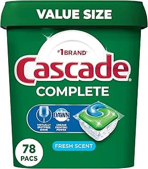 Complete Dishwasher Pods - Fresh Scent ActionPacs, Dishwasher Detergent, Dishwasher Soap, Detergent Pods, 78 Count