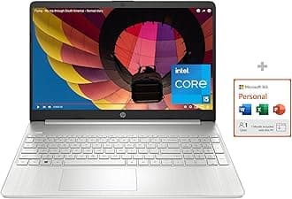 HP 15.6” Laptop with 1-Month Microsoft 365 (Office) Included | Intel Core i5 Processor | 512GB Storage | Windows 11 | Office Instant Download & Activation Required
