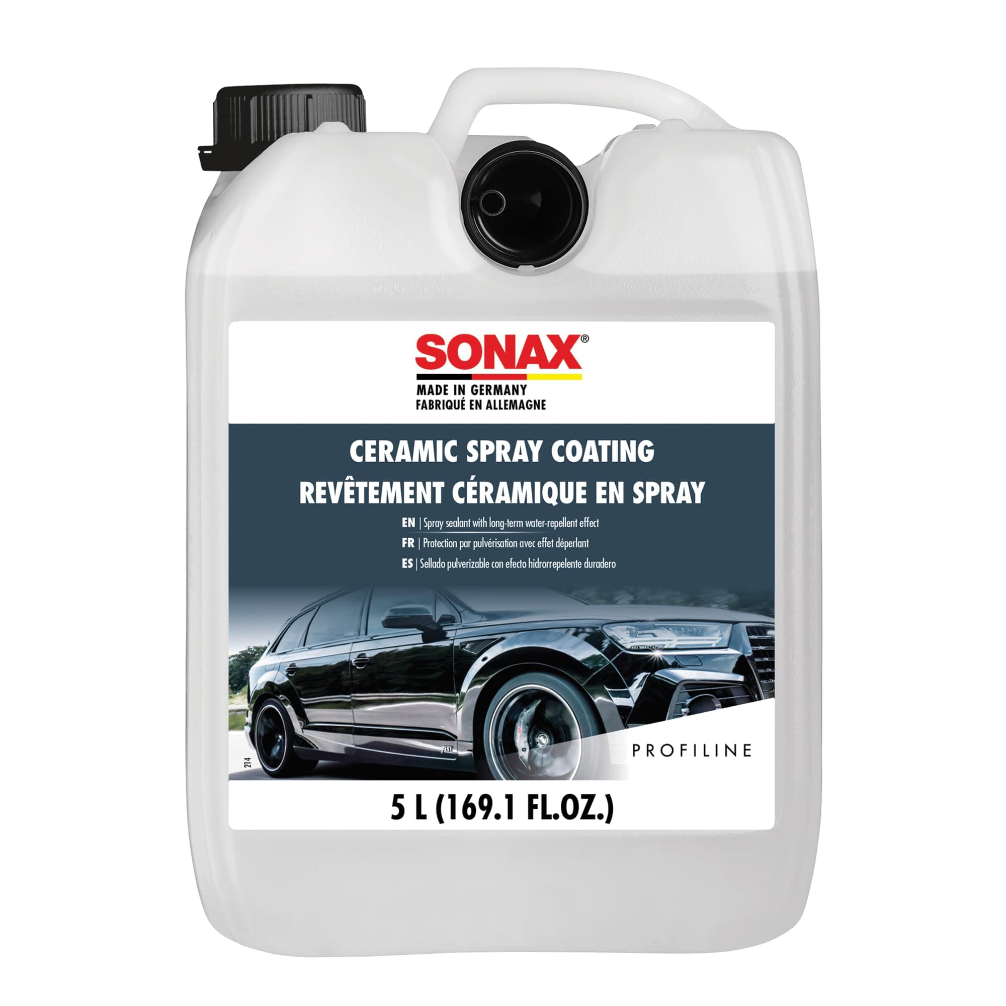Ceramic Spray Coating | Si-Carbon Technology for Mirror-Like Shine & Hydrophobic Protection | Easy-to-Apply, Long-Lasting Formula | Refreshes Existing Ceramic Sealants | 257500 | 5L