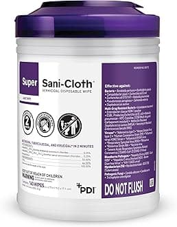 Professional Disposables Surface Disinfectant Super Sani-Cloth Wipes, 160Count
