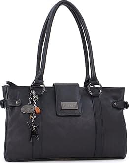 Women's Leather Top Handle/Shoulder Bag - MARTINA