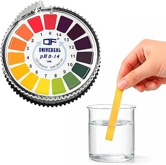 ECENCE pH test strips 1x roll Hot tube pool and spa test strips litmus test paper measuring range 0-14 universal indicator paper acidity test for aquariums drinking water