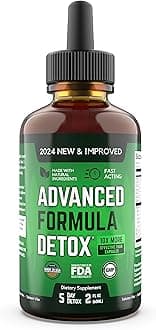 Liquid Advanced Formula Detox - Detoxify and Rejuvenate: Liquid Dietary Supplement for Total Body Cleanse - Supplement for Toxin Removal - 1 Pack - 2 Fl Oz (20 Servings)