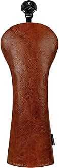 Premium Leather Brown Blade Mallet Putter Cover Driver Fairway Wood Headcover Cover Magnetic Closure