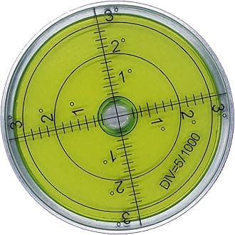 Aluminium High Precision Horizontal Leveler Bubble Level Tool Circle Round 2.4 Inch 60mm (Silver,Green)