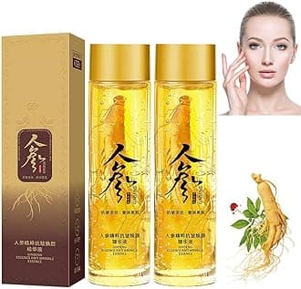 2bottle Ginseng Extract Liquid,Ginseng Serum Water Ginseng Gold Peptide Anti Wrinkle Serum Ginseng Oil Skin Tightening Products Facial Products Hydrating Essence Anti Wrinkle Tightening Serum