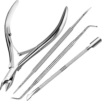 FANDAMEI 4 PCS Nail Care Kit, Nail Cuticle Nippers, Ingrown Toenail Tools Kit, Toenail File and Lifters Stainless Steel, Nail Lifter, Nail Cuticle Pushers, Professional Manicure and Pedicure Set