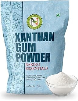 NatureVit Xanthan Gum Powder, 200g | Food-Grade Stabilizer & Thickener | Ideal for Gluten-Free Baking, Sauces & Dressings