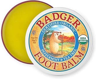 Badger Organic Foot Balm Peppermint and Tea Tree -0.75 oz