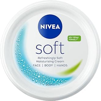 NIVEA Soft A Cream Moisturises for Face, Body and Hands with Vitamin E and Jojoba Oil - after Using Hand Sanitiser, Gel, Wipes or Wash, 300 ml