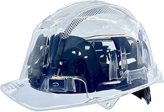 Construction Safety Hard Hats Full Transparent Shell Safety Helmet 6-Point Suspension Industrial Hardhats ANSI Certificate