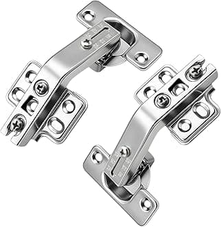 TamBee 135 Degree Cabinet Hinges, Lazy Susan Hinges for Corner Cabinets, Hidden Hinges for Kitchen Folded Doors - 3D Adjustment, Cupboard Hinges Replacement, Brushed Nickel 1 Pair