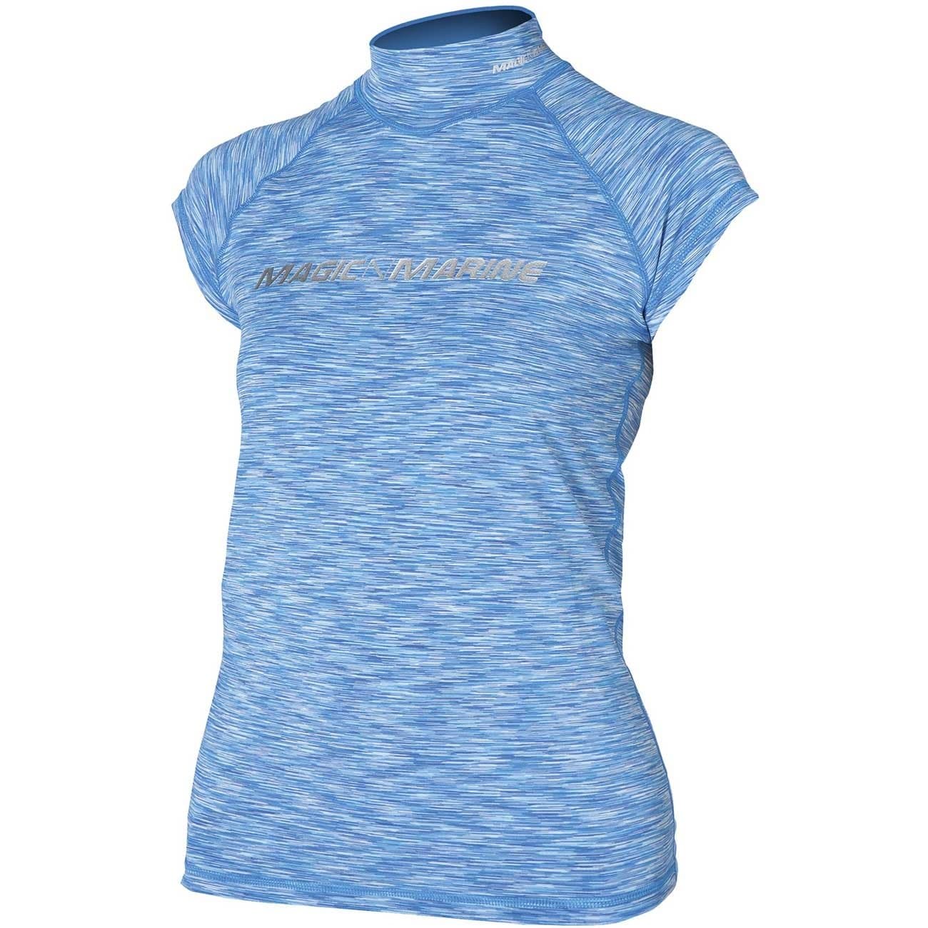 Womens Cube Short Sleeve Rashvest - Flash Blue